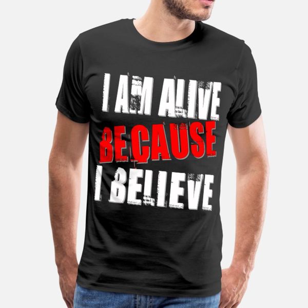 

i am alive потому что я верю тенниски мужчин смазливая с коротким рукавом плюс размер 3xl отдых симпатичные аутентичные летних letters