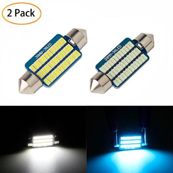 

2pcs 39mm 3014 36smd led car festoon dome interior map reading light bulb 12v interior dome reading lamp 12v 6000k white #py10
