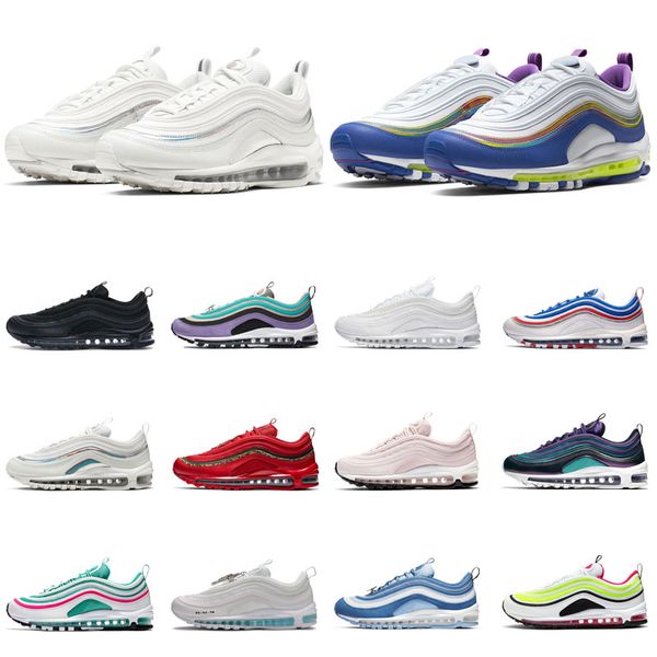 

running shoes 97 court purple barely rose triple white black have a day red leopad mens womens trainer sports sneaker size 36-45, White;red