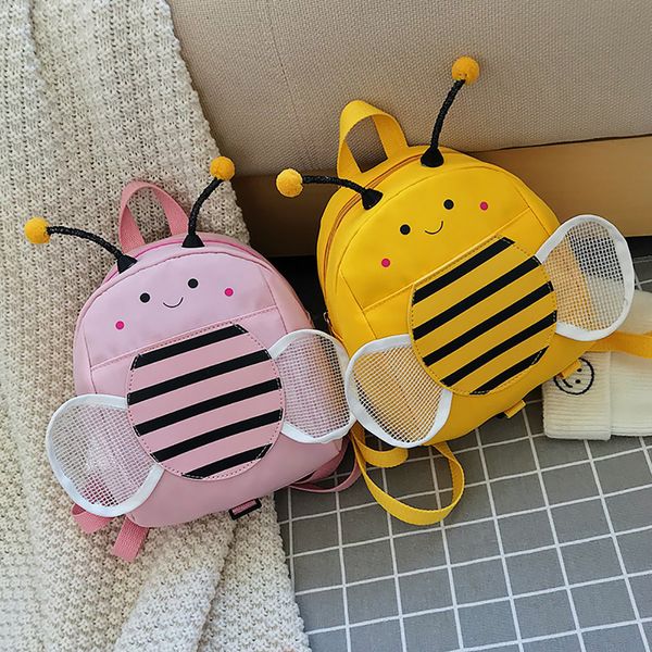 

children's anti-lost backpack baby small school bag cute cartoon girl bee backpack kindergarten student backpack school bag