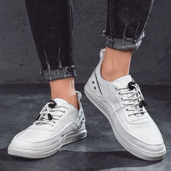 

2020 flat zapatos leisure breathable causal man for spring mens leather black casual men new zapatillas sale casuales male
