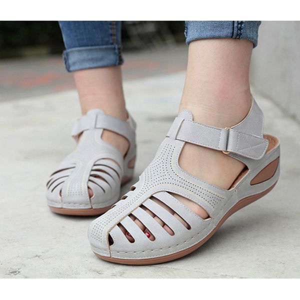 

2020 summer shoes women wedge sandals height increasing casual women shoes ladies wedges fashion brand plus size 42 a2238, Black