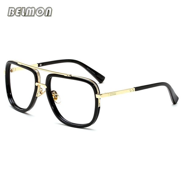 

spectacle frame men women eyeglasses computer prescription optical for female male eyewear clear lens eye glasses frame rs461, Black