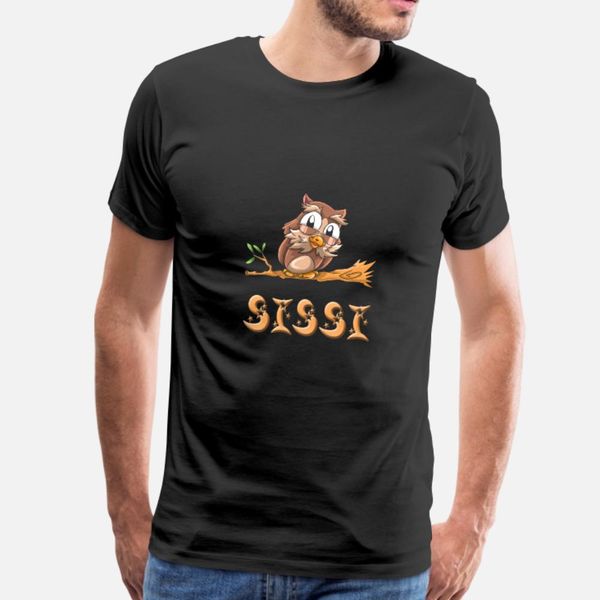 

sissi owl t shirt men interesting 100% cotton round neck outfit interesting building summer style natural