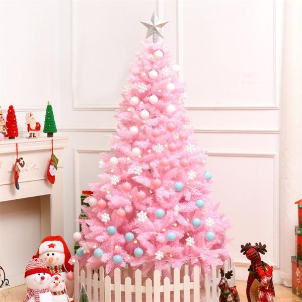 

christmas decorations 1.2m cherry blossom pink tree decoration deluxe encrypted gifts with led lights colorful ball decor jk