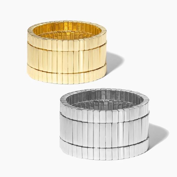 

flatfoosie 2020 handmade stackable enamel bracelet bohemian bracelets for women beads gold color bracelet femme jewelry pulseras, Black