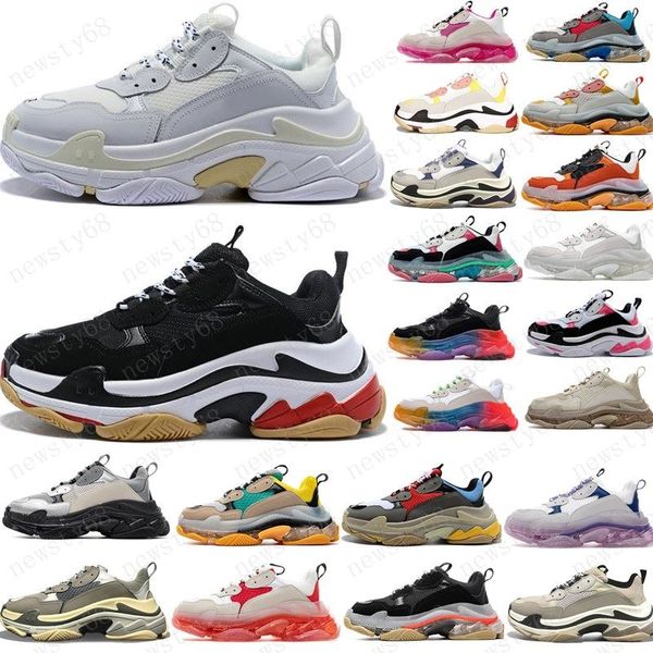 

2020 triple s platform paris 17fw triple s sneaker for men women black red white green casual dad shoes tennis increasing sneakers 36-45