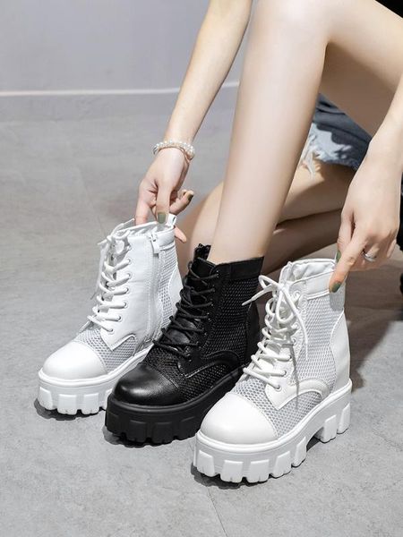 

boots women new 2020 women's shoes autumn booties ladies round toe low heels booties lolita rock sandals summer mid-calf, Black