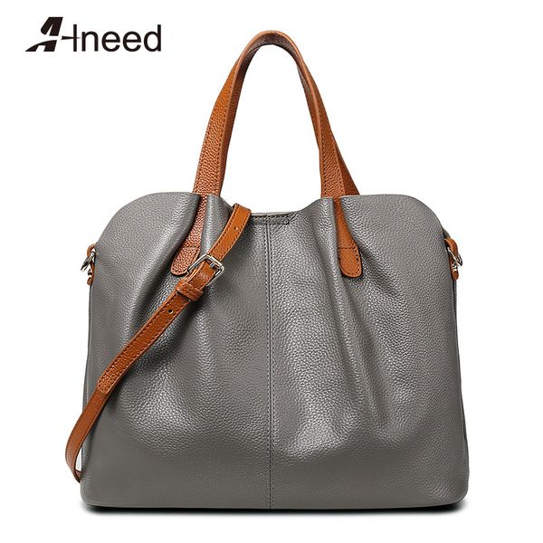 

alneed handbags for women soft genuine leather large capacity handle bags ladies causal totes shoulder bag bolsa feminina