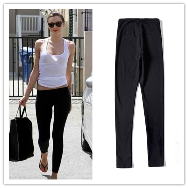 

women yoga gym basic leggings black good quality comfortable fabric, White;red