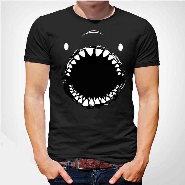 

brand new 2019 summer mens short shark face tshirt mens christmas birthday gift fisher xmas dark gray cute t shirts