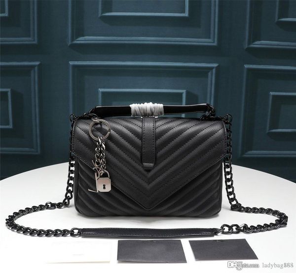 

new fashion luxury designer ladies handbags high-quality hardware charms smooth leather hand-embroidered v cross-body bag