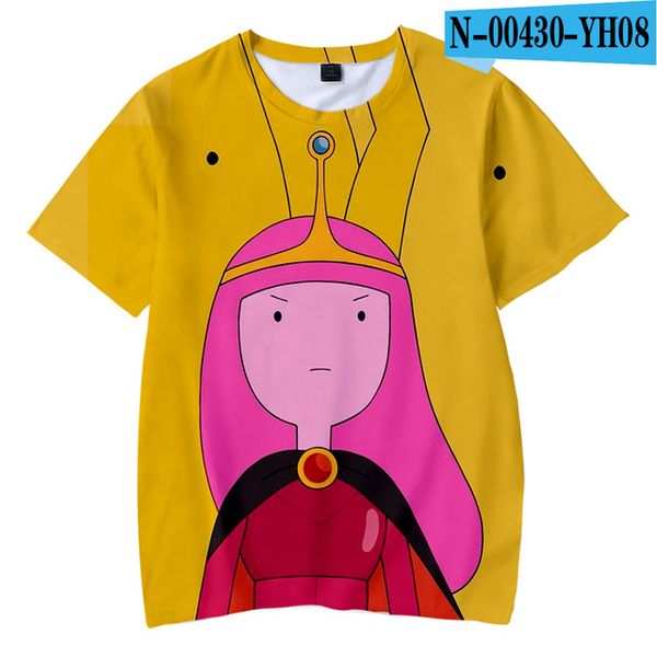 

adventure time with finn and jake short-sleeve bottoming novelty luxury 3d print shirts oversized kawaii graphic men clothing