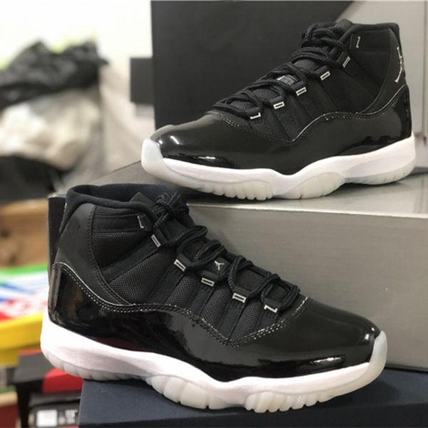 

2020 new arrival 11 concord 25th anniversary mens basketball shoes jumpman 11s sports trainers silver sports sneakers with original box