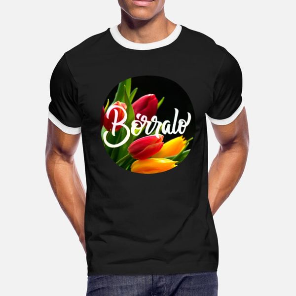 

borralo t shirt men print 100% cotton round neck vintage fit comfortable spring pictures shirt