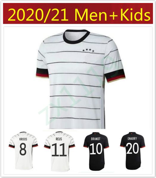 

2020 2021 germany man female kids kit soccer jerseys youth 20 21 hummels kroos draxler reus muller gotze kimmich football shirt uniform, Black;yellow