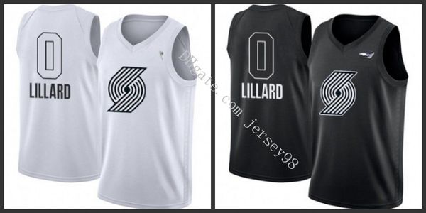

blazersmen # 0damian lillard black redjor danjersey