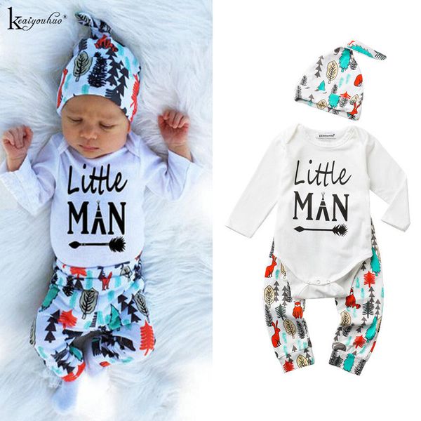 

2020 autumn infant baby girl clothes newborn clothing sets letter long sleeve 3pcs cotton suit for baby boy clothes outfits suit, White