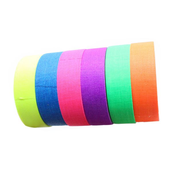 

6pcs neon reflective uv blacklight outdoor reactive glow gaffer fluorescent tape