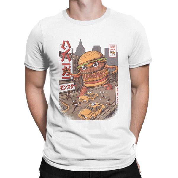 

мужская hamburger футболка японская harajuku стиль хлопок одежда новизна с коротким рукавом круглый воротник тройники идея подарка футболки