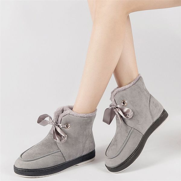 

morazora 2020 new winter snow boots women lace up thick fur warm winter boots female shoes fashion ankle boots, Black