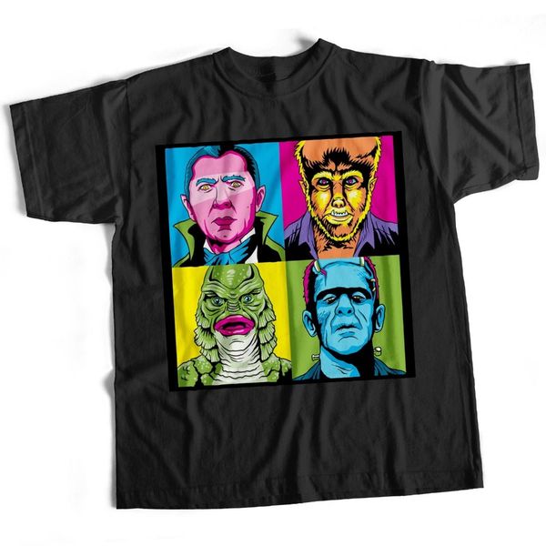 

creature black lagoon dracula frankenstein horror scary 2019 men's fashion summer short sleeves cotton t shirts