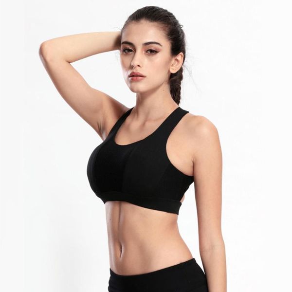 

women breathable sports yoga fitness padded bra running push up seamless overlapping bras in stock, White;black