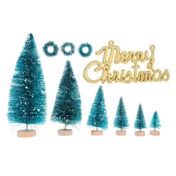 

1 set 55 pcs christmas decorations mini christmas trees (assorted color)