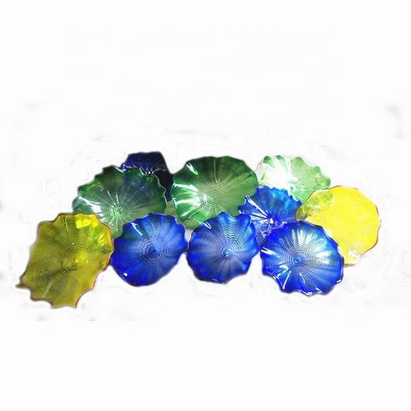 

100% Mouth Blown Borosilicate Wall Plates Hot Sale Modern Home Lighting Italian Dale Chihuly Style Murano Glass Wall Lamps