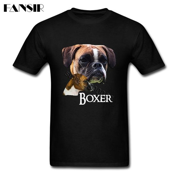 

men t shirts boxer dog short sleeved cotton o neck t-shirt for teenager