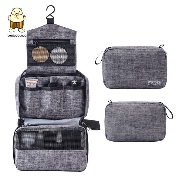 

beibaobao men women hanging cosmetic bag multifunction travel organizer toiletry wash make up storage pouch beautician folding