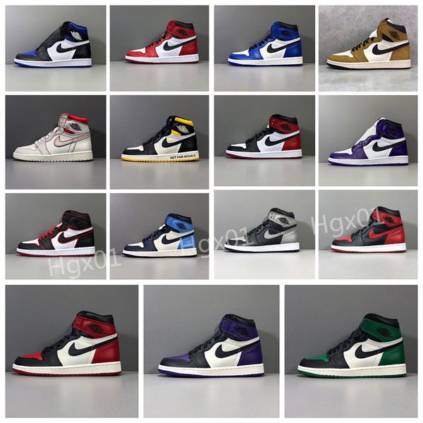 

2020 snakeskin jordan retro 1 milan mid basketball shoes designer aj 1s paris low mens trainers women sports sneakers 817519, Black