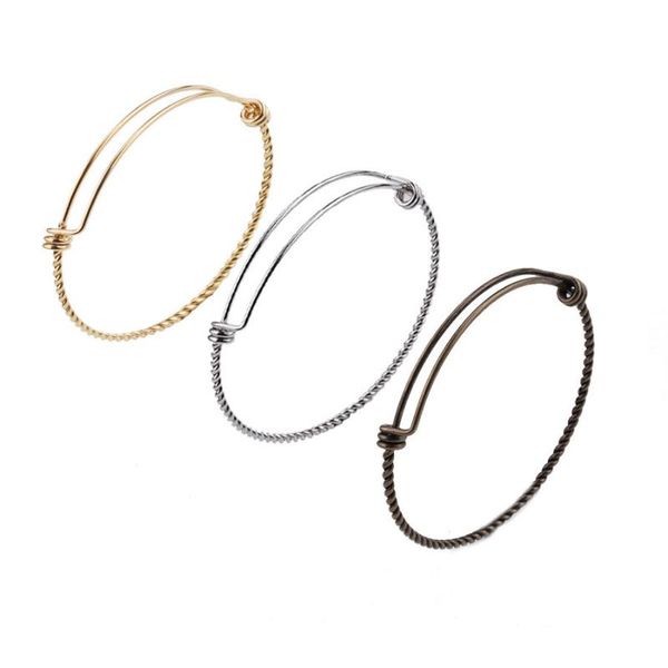 

stainless steel expandable bracelets & bangle for women 60mm wholesale 10pcs, Black