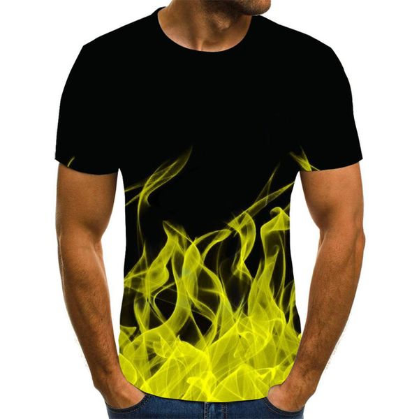 

great quality sale new blue green red purple flame 3d print shirts anime plus size comics men clothing