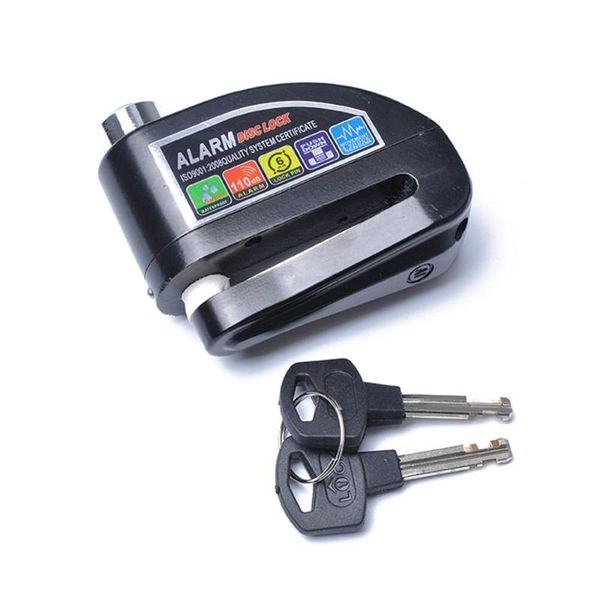 

motorcycle scooter bicycle anti-theft wheel disc brake lock security alarm black