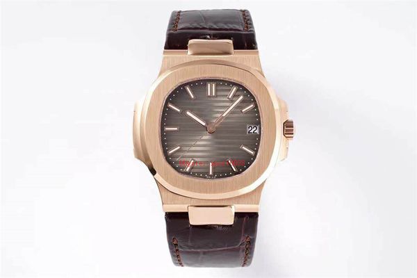 

the new watch of 2020, 40mmx9mm nautilus shell, is produced by cal.324 movement sapphire mirror watch for men montre de luxe, Slivery;brown