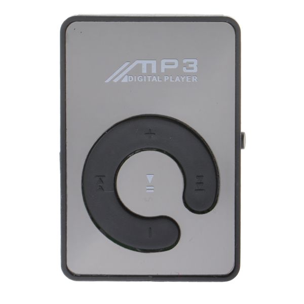 

16gb mini clip usb mp3 player support tf card music media black