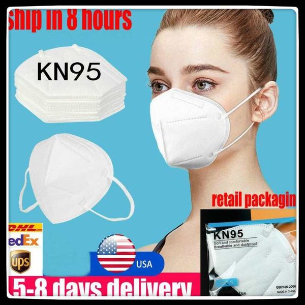 

KN95 mask five-layer filter mask conforms to American KN95 standard, PM2.5 anti-particulate respirator, reusable mask, In stock Fast ship