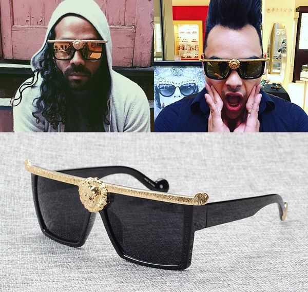 

jackjad 2018 new fashion wild lion head decoration annaw sunglasses women men brand design square frame sun glasses oculos de sol