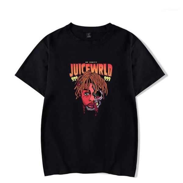 

famous rapper printed plus size tshirts casual shorts sleeve juice wrld mens designer tshirts fashion, White;black