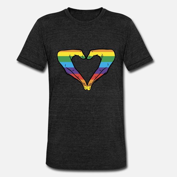 

rainbow heart hands gay pride lgbt pride t shirt men create cotton round collar solid color anti-wrinkle breathable summer cool shirt