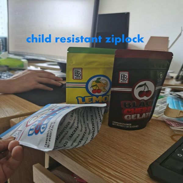 

bags boys gelato mylar stand lemon cherry packaging herb childproof up gelato 10.9x17cm pouch cherry white kinds bb dry black of 3 oxiok