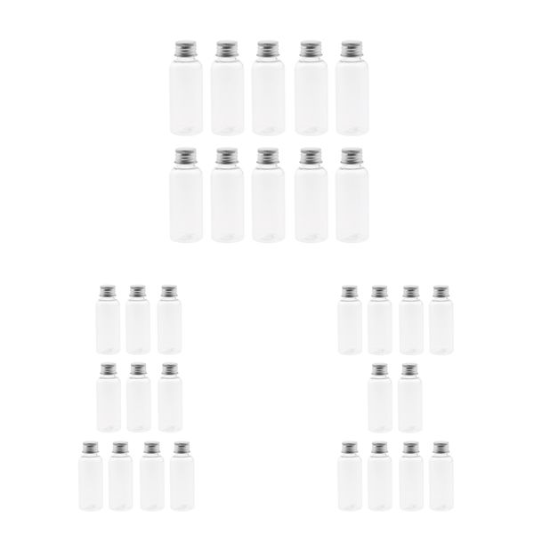 

30 pieces 50ml clear plastic screw cap essential oils cream condiment vials