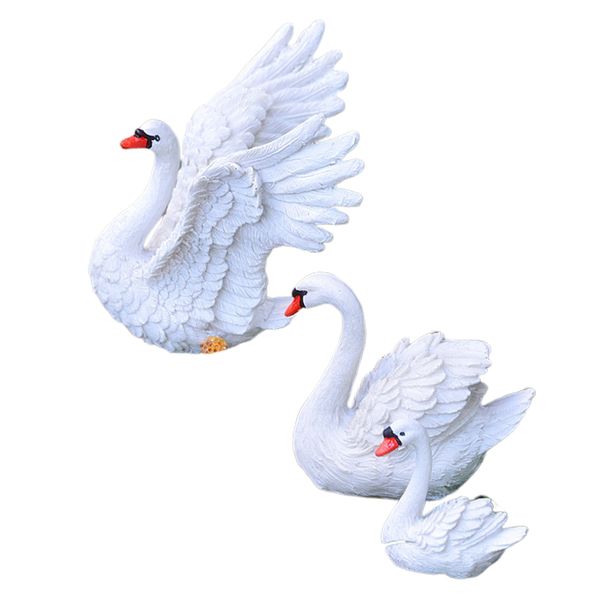 

garden statues pond art swan figurines floating water resin miniature animal