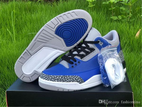 

est authentic 3 varsity royal cement grey we the power blue unc another one basketball shoes men sneakers sports with original box