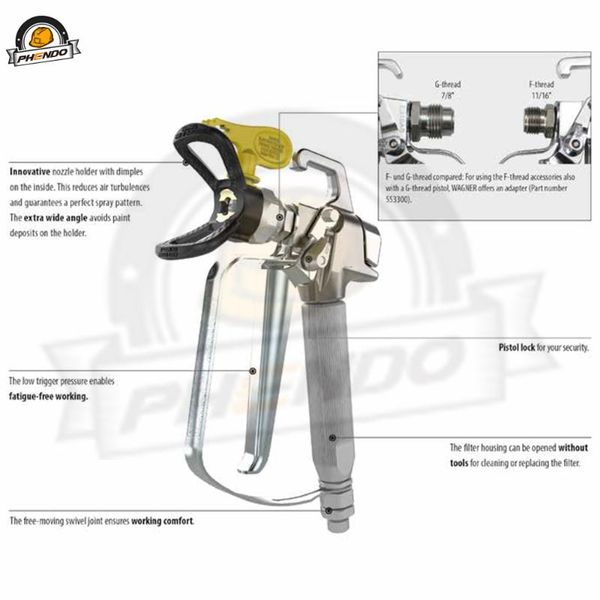 

phendo tradetip3 spray tip precision spray nozzle 511 513 515 517 519 521 621 airless tip holder for wanger titan airless guns