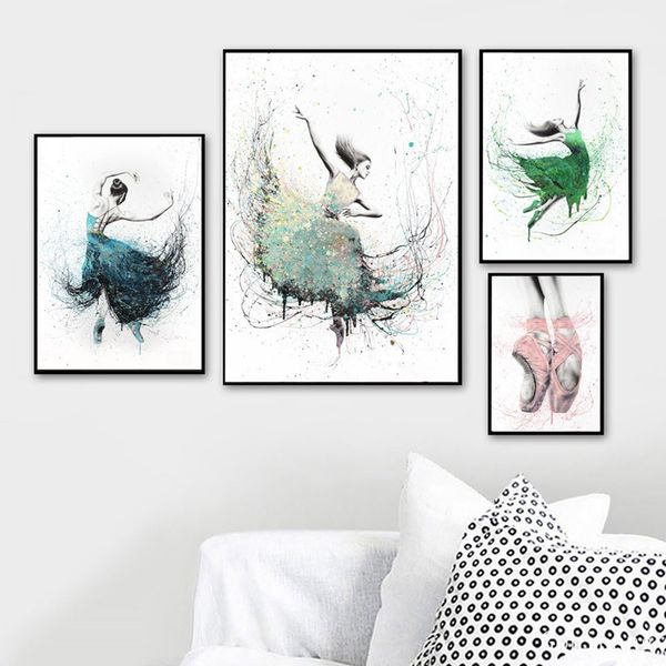 

home decor canvas painting wall art prints abstract ballerina dance modern modular pictures nordic poster for home decor bedroom