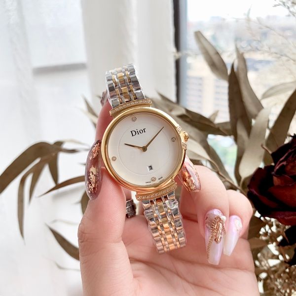 

modern watch ladies fashion quartz watch luxury sports watches 2020 new designer diamond watch steel belt waterproof calendar watches 818, Slivery;brown