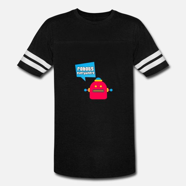 

robots everywhere speech bubble t shirt men create cotton s-3xl trend fitness humor summer style novelty shirt