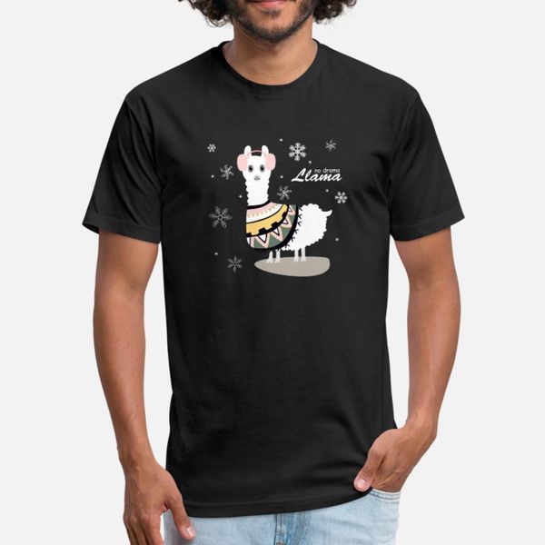 

christmas lama t shirt men print cotton o-neck unique sunlight new style summer style leisure shirt